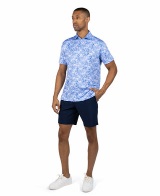 Distressed Tropical Performance Polo