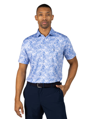Distressed Tropical Performance Polo