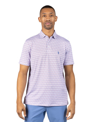 Floral Chain Performance Polo