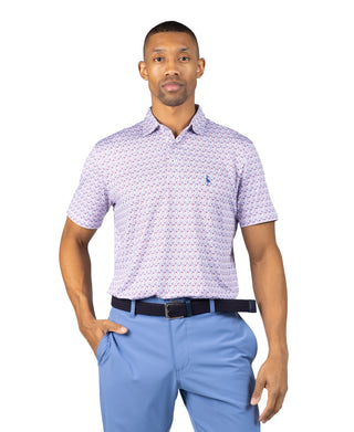 Floral Chain Performance Polo
