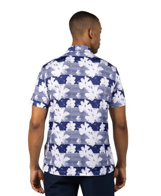 Tropical Stripe Floral Performance Polo