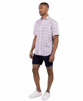 Yarn Dyed Linen Check Short Sleeve Shirt