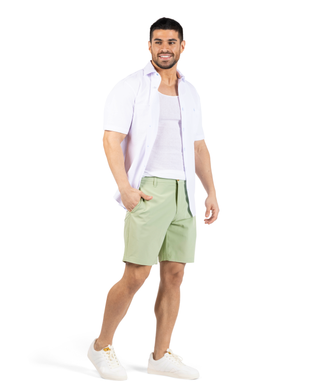 Solid Seersucker Short Sleeve Shirt