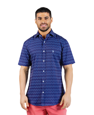 Martini Glasses Printed Performance Short Sleeve Shirt