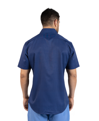 Geo Floral Printed Performance Short Sleeve Shirt