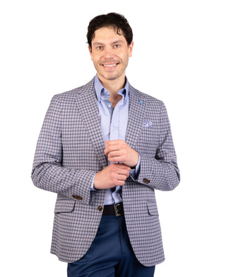 Melange Mini Plaid Sport Coat