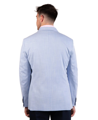 Double-Breasted Textured Slub Sport Coat