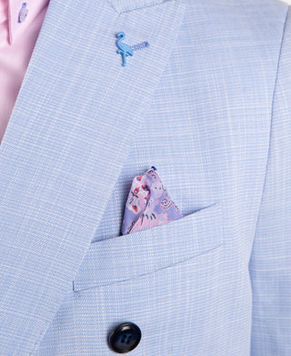 Double-Breasted Textured Slub Sport Coat