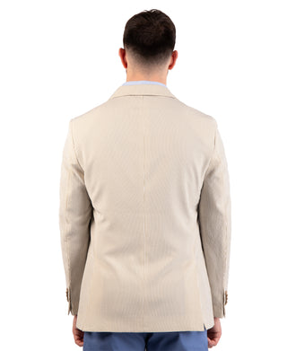 Textured Stripe Seersucker Sport Coat