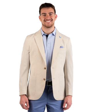 Textured Stripe Seersucker Sport Coat