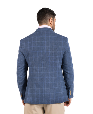 Melange Yarn Dye Windowpane Sport Coat