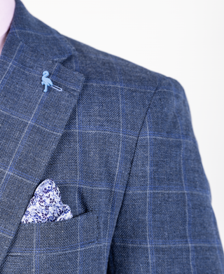 Melange Yarn Dye Windowpane Sport Coat