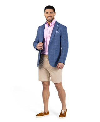 Melange Yarn Dye Windowpane Sport Coat