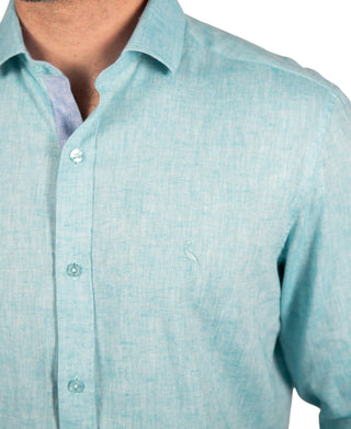 Yarn Dye Linen Long Sleeve Shirt
