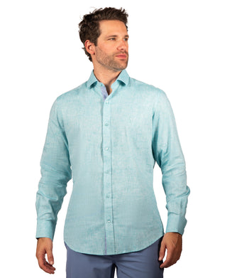 Yarn Dye Linen Long Sleeve Shirt