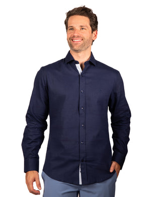 Solid Linen Long Sleeve Shirt