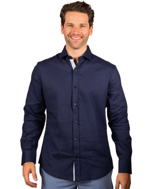 Solid Linen Long Sleeve Shirt