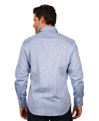 Yarn Dye Linen Long Sleeve Shirt