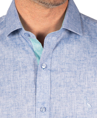 Yarn Dye Linen Long Sleeve Shirt