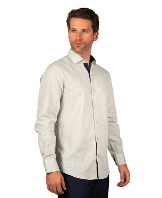 Yarn Dye Linen Long Sleeve Shirt