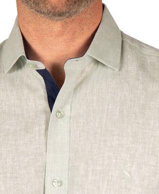 Yarn Dye Linen Long Sleeve Shirt