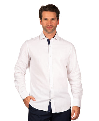 Solid Linen Long Sleeve Shirt