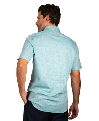 Yarn Dye Linen Short Sleeve Shirt