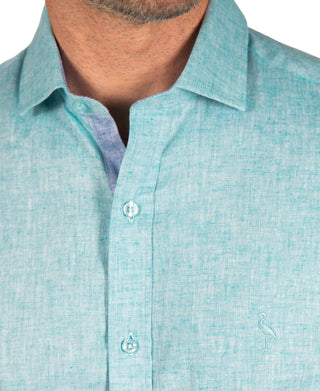 Yarn Dye Linen Short Sleeve Shirt