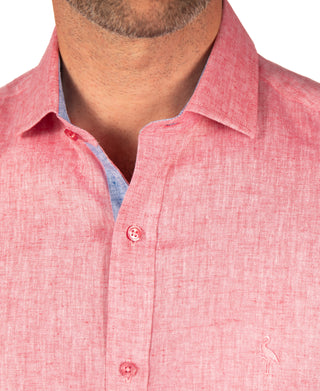 Yarn Dye Linen Short Sleeve Shirt