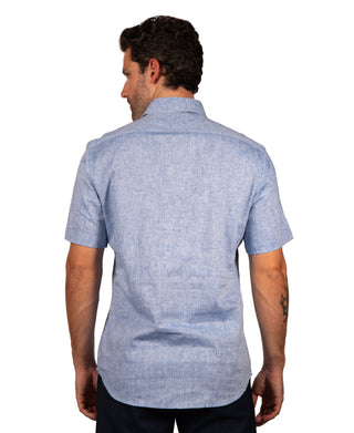 Yarn Dye Linen Short Sleeve Shirt
