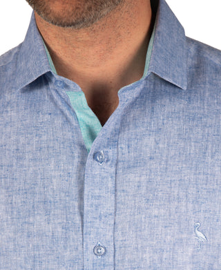 Yarn Dye Linen Short Sleeve Shirt