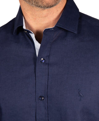 Solid Linen Short Sleeve Shirt