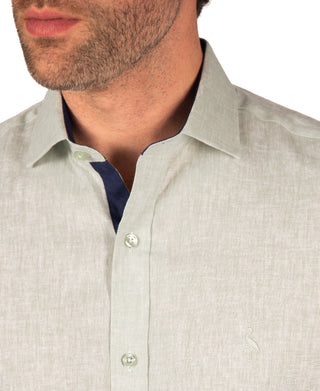 Yarn Dye Linen Short Sleeve Shirt