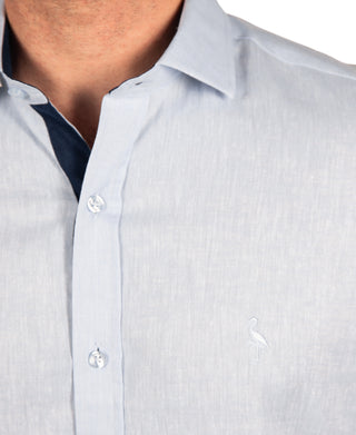 Yarn Dye Linen Short Sleeve Shirt