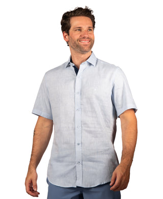 Yarn Dye Linen Short Sleeve Shirt