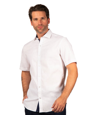 Solid Linen Short Sleeve Shirt