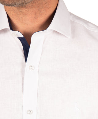 Solid Linen Short Sleeve Shirt
