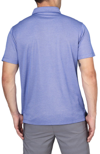 Short Sleeve Melange Modal Polo (Extended Sizes Available 2X-6X)