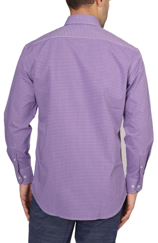 Purple Multi Gingham 'On The Fly' Long Sleeve Shirt
