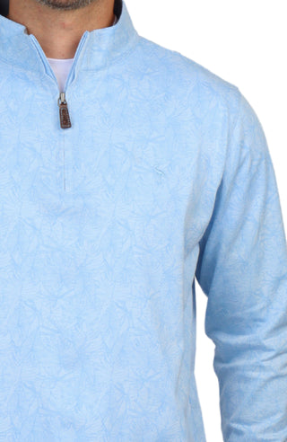 Tropical Print Pique Quarter-Zip