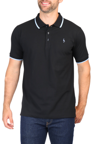 Classic Solid Contrast Jersey Polo