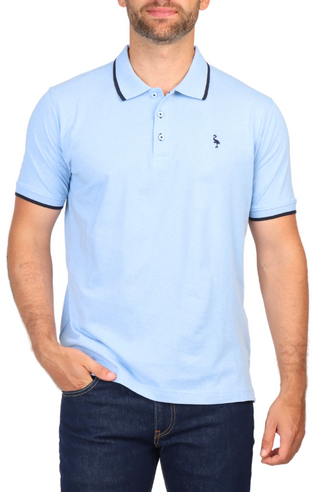 Classic Solid Contrast Jersey Polo