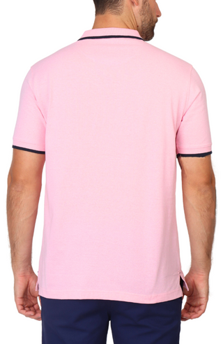 Classic Solid Contrast Jersey Polo