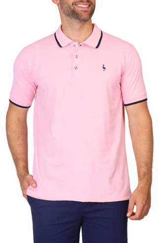 Classic Solid Contrast Jersey Polo