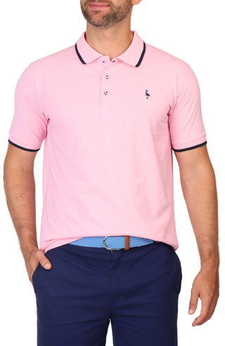 Classic Solid Contrast Jersey Polo