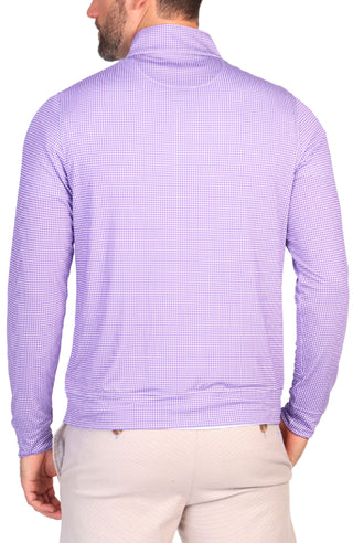 Houndstooth Print Performance Quarter-Zip