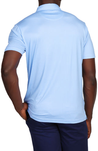 Light Blue Mini Dot Performance Polo