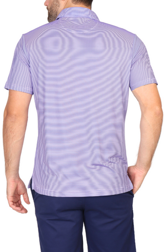 Pink Micro Stripe Performance Polo