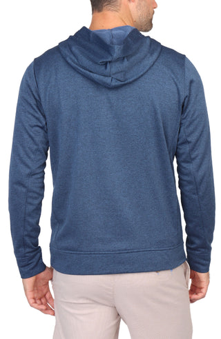 Luxe Textured Performance Quarter-Zip Hoodie