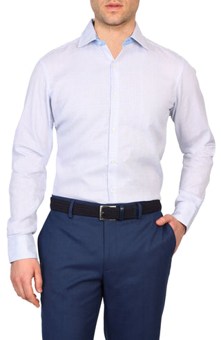 Sky Blue Dobby Dress Shirt